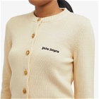 Palm Angels Women's Classic Logo Fitted Cardigan in Brown