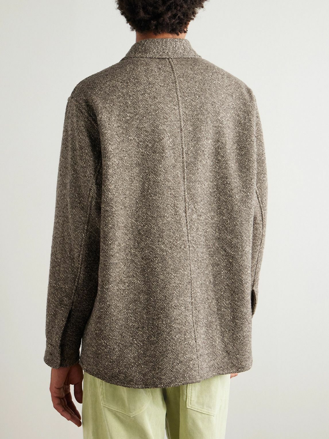 Auralee - Wool-Tweed Shirt Jacket - Brown Auralee