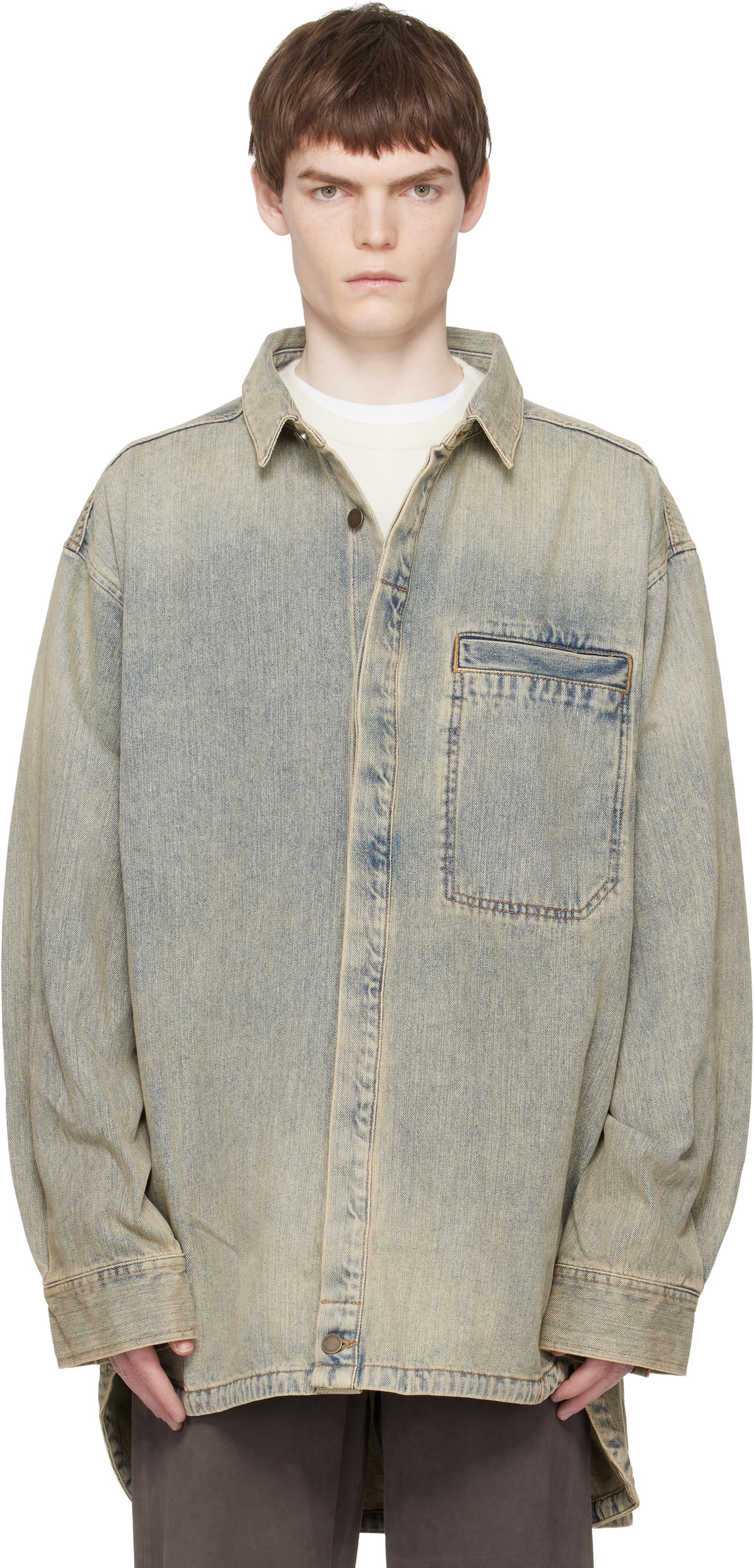 Entire Studios Blue Herculean Denim Shirt Entire Studios