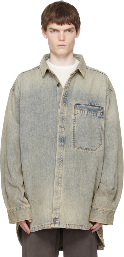Photo: Entire Studios Blue Herculean Denim Shirt