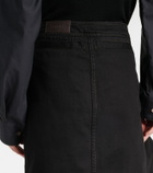 Lemaire Asymmetric denim midi skirt