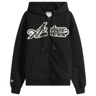 Avirex Men's Script Logo Zip Hoodie in Black