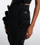 Maticevski Arching sequined embellished pencil skirt