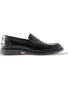 VINNY's - Townee Leather Penny Loafers - Black