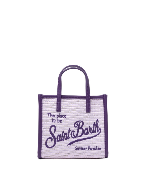 Photo: MC2 Saint Barth Lilac Mini Vivian Straw Handbag