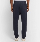 Ermenegildo Zegna - Slim-Fit Fleece-Back Stretch-Cotton Jersey Sweatpants - Storm blue