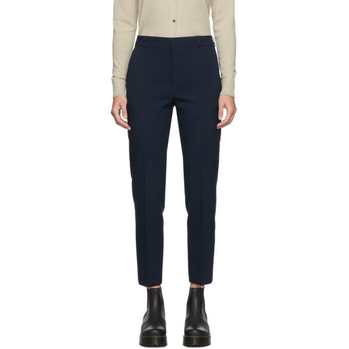 Photo: Maison Kitsune Navy Masculine Trousers