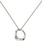 Alexander McQueen Silver Ring Pendant Necklace