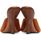 Dries Van Noten Orange Velvet Heeled Sandals