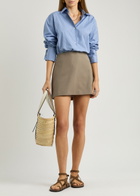 Matteau Wool-blend Mini Skirt Taupe