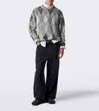 ERL Argyle cotton and wool-blend sweater