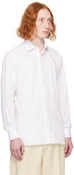 ZEGNA White Spread Collar Shirt