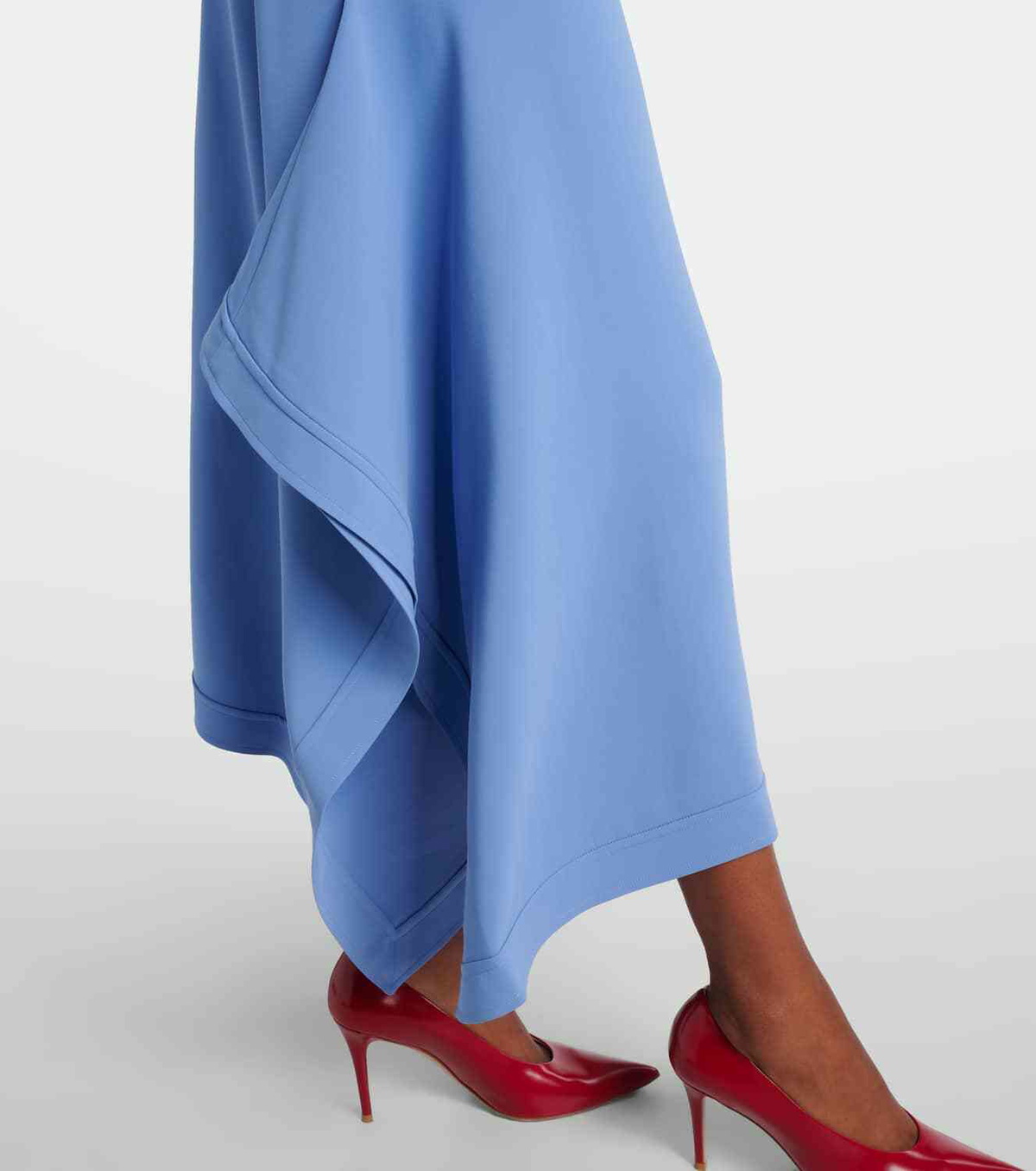 Ferragamo Gancini draped asymmetric cady maxi dress