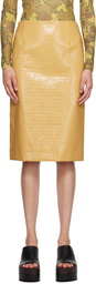 Dries Van Noten Yellow Vented Midiskirt