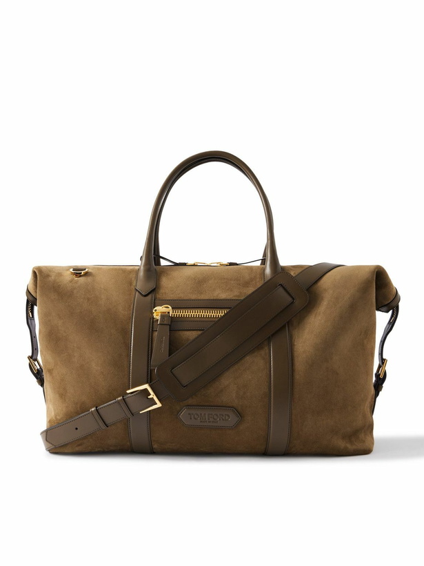 Photo: TOM FORD - Buckley Leather-Trimmed Suede Holdall