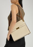 Tory Burch Lee Radziwill Double Small Leather top Handle bag - Cream - One Size
