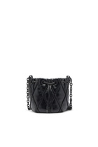 Diesel Charm-D - Bucket bag in shiny quilted PU - Shoulder Bags Womens in Black