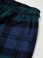 WTAPS - Seagull 03 Appliquéd Cotton-Flannel Drawstring Trousers - Blue
