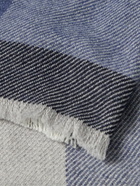 Brunello Cucinelli - Frayed Striped Cashmere Scarf