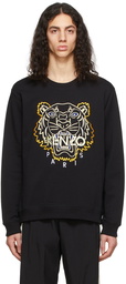 Kenzo Black & Yellow The Year Of The Tiger Embroidered Tiger Sweatshirt