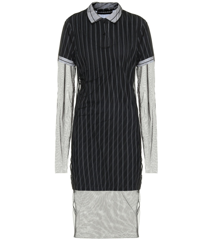 Photo: Y/Project - Striped cotton and tulle midi dress