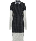 Y/Project - Striped cotton and tulle midi dress