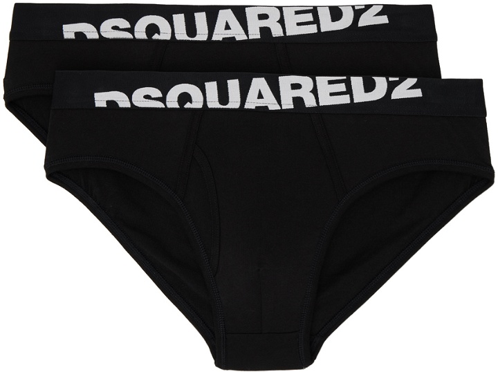 Photo: Dsquared2 Two-Pack Black Briefs