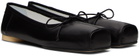 MM6 Maison Margiela Black Square Toe Ballerina Flats