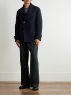 Officine Générale - Pat Double-Breasted Wool-Blend Peacoat - Blue