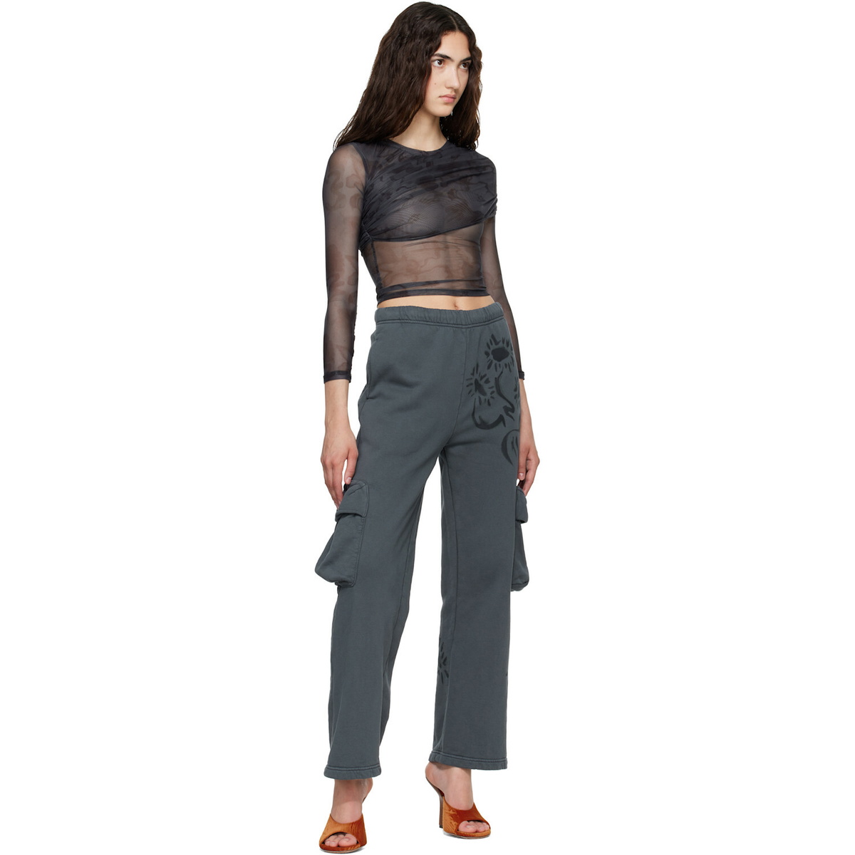Collina Strada Black Wrapped Cardio Crew T-shirt