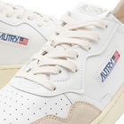 Autry Men's 01 Low Leather and Suede Sneakers in White/White