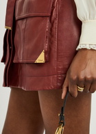 Chloe Leather Gilet Dark Red