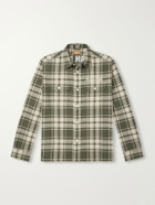 Human Made - Logo-Embroidered Checked Cotton-Flannel Shirt - Green