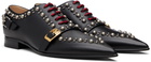 Valentino Garavani Black Calfskin Mockers Derbys