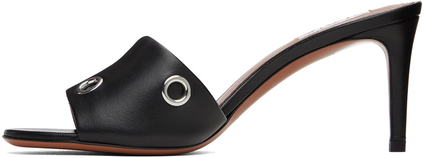 ALAÏA Black Oeillets Mules