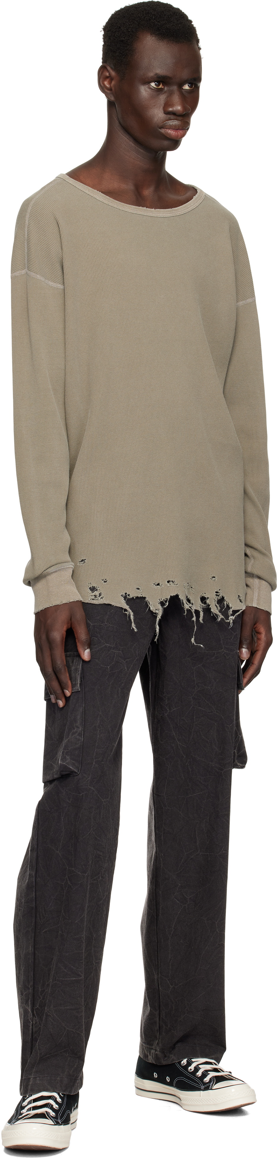 John Elliott Khaki Folsom Thermal T-shirt