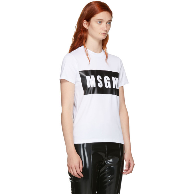 MSGM White Box Logo T-Shirt