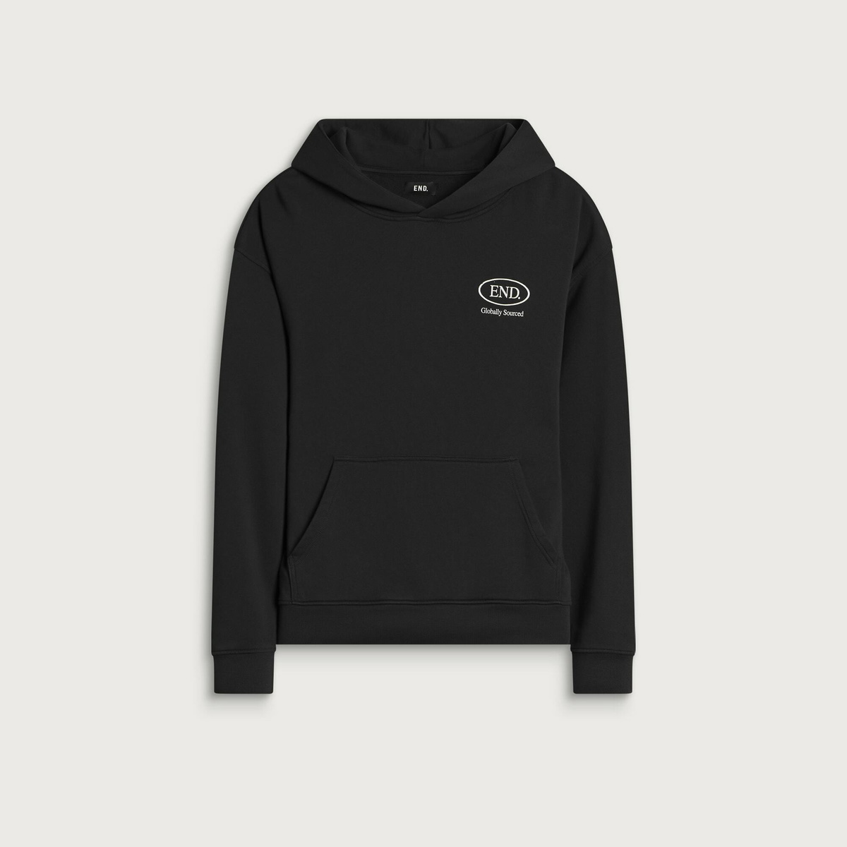 END. Worn Established Hoodie in Cinder Black