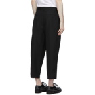 Comme des Garcons Homme Black Wool Ramie Trousers