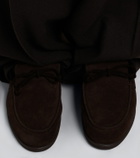 Yves Salomon Shearling-lined suede mules