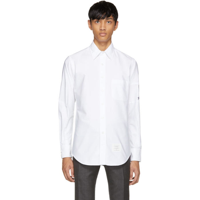 Photo: Thom Browne White Skiier Patch Armband Shirt