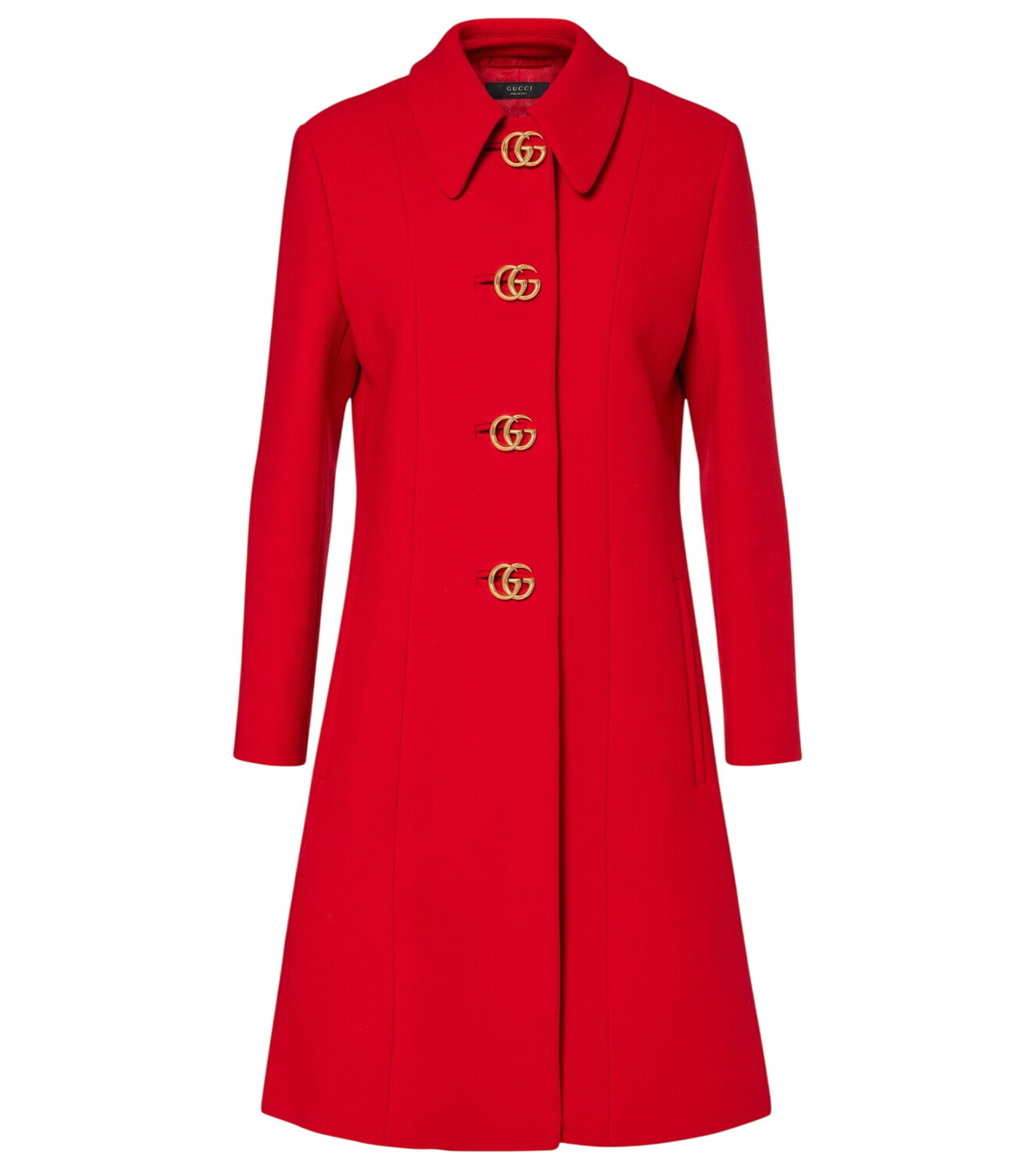 Gucci Red GG Belted Trench Coat Gucci