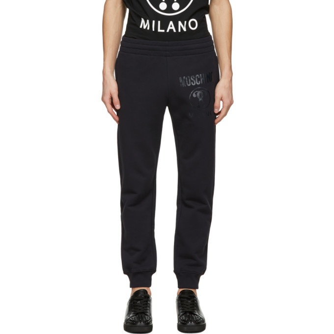Photo: Moschino Navy Double Question Mark Lounge Pants