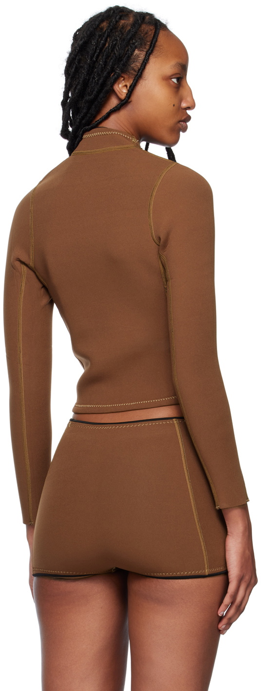 ABYSSE Brown Pam Swim Top