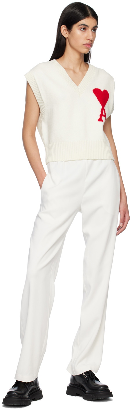 AMI Paris Off-White Ami de Cœur Vest AMI