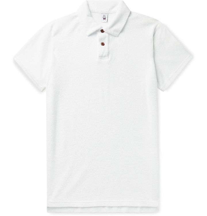 Photo: Birdwell - Cotton-Blend Terry Polo Shirt - White
