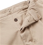 AMI - Tapered Pleated Cotton-Twill Chinos - Beige