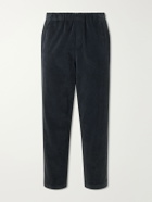 Barena - Straight-Leg Garment-Dyed Stretch Cotton-Moleskin Trousers - Blue