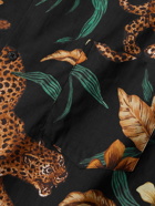 Desmond & Dempsey - Soleia Camp-Collar Printed Cotton-Poplin Pyjama Set - Black