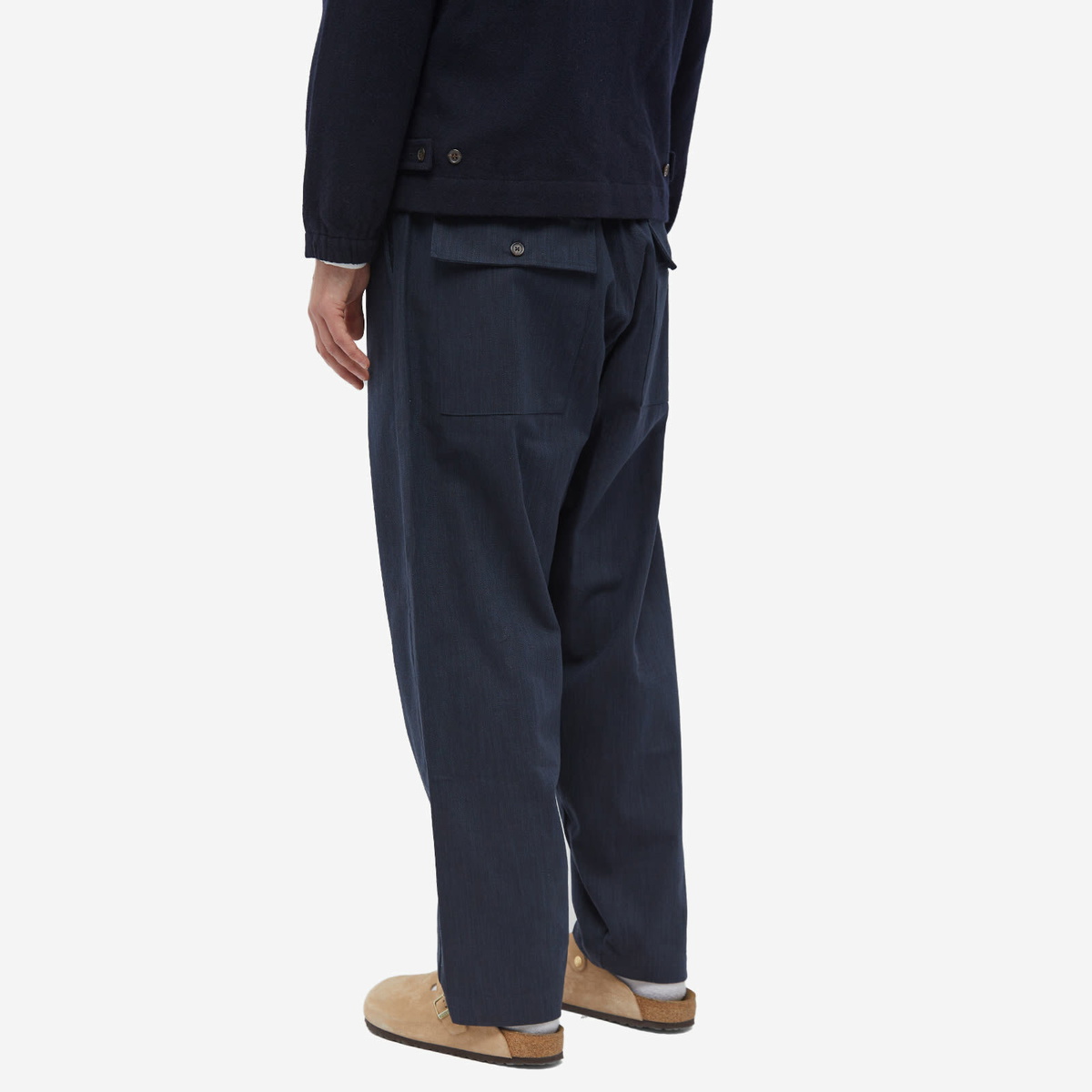 Universal Works Men's Kyo Cotton Braga Pant in Navy Universal Works